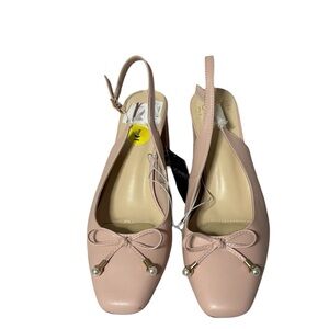 🎀 Jones New York Aurala Blush Square Toe Sling Back heels  Women’s Size 9 NWT 🎀